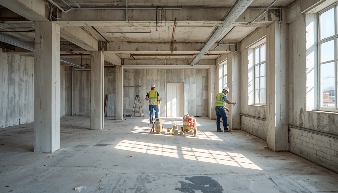 Drylining Salford team at work on a commercial fit-out